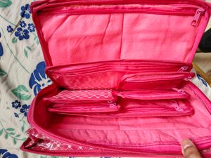 Pink Travel Organizer Pouch