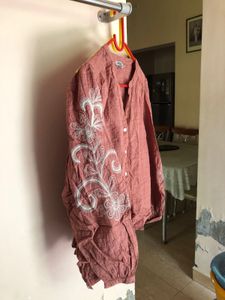 Stylish Embroidered Button-Up Shirt