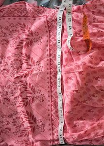 Pink Printed Anarkali Kurta