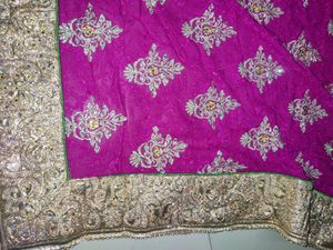 New Heavy saree with stone embroidery and pearl work