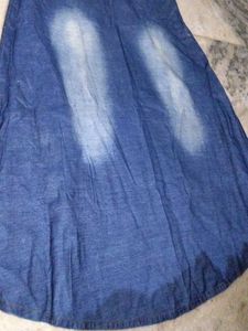 Cute Denim Dress with Butterfly Print