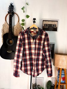 y2k Men's Plaid Button-Up Shirt
