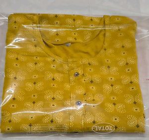 Vibrant Yellow Printed Kurta beautiful look