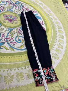 girl ethnic Black Embroidered co-ord  Set