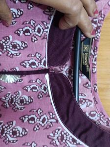 Chic Pink Printed Kurta