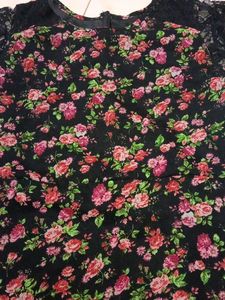 Floral Print Lace Dress