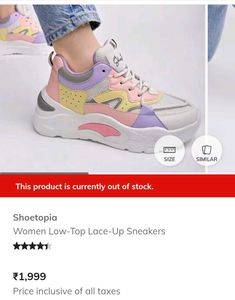 Colorful Women's Lace-Up Sneakers