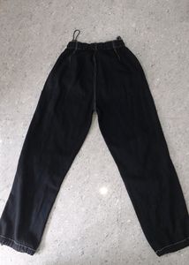 Max Black Baggy Parachute Jean's