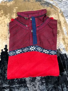 Stylish Red Pullover Sweater