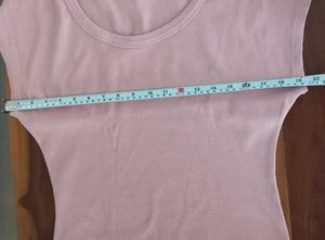 Cute Ribbed Pink Top