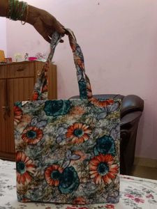 Floral Print Tote Bag