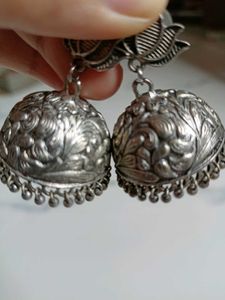 Artisan Crafted Lotus Jhumkas