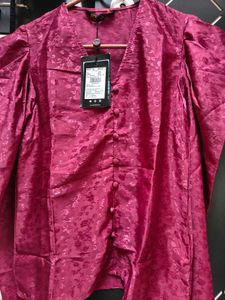 Ruby Bloom Jacquard Button Blouse