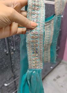 Stunning Teal Lehenga Choli (top n sharara)