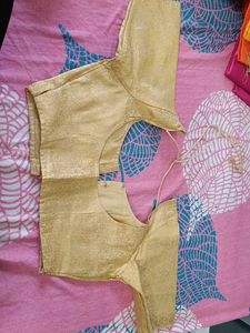 Elegant Gold Brocade Blouse