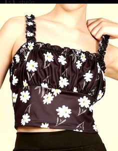 Free delivery Floral Print Crop Top