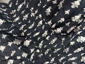 Black Floral Print Romper