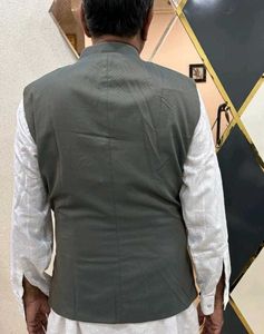 Ethnic : olive green Waistcoat