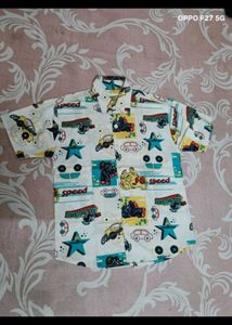 Kids' Fun Car Print Shirt