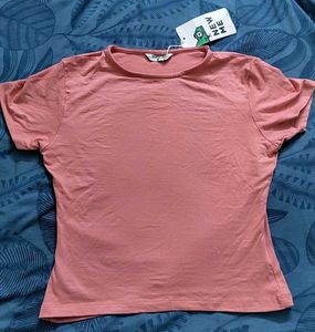 Cute Pink fitted basic top