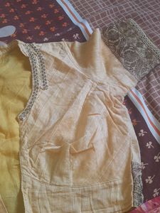 new cream high neck Elegant Ethnic Blouse