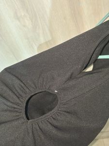 Black Ruched Tank Top