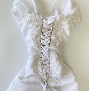 Strapless White Gown🦢(can be altered)