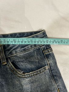 blue rugged denim jeans
