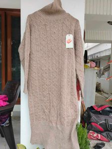 Cozy Knit Turtleneck Dress