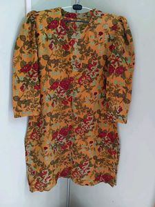 New Vintage Floral Print Kurta Pajama Set