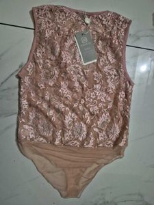 Sheer Floral Bodysuit with Sequins