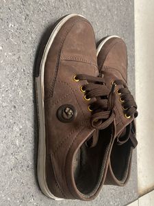 Men's Casual Brown Canvas Shoes