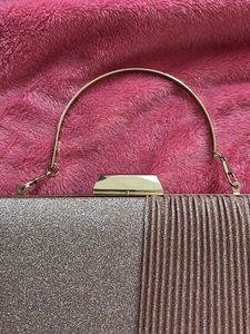 Party Clutch, Pink Glitter, Perfect For Evenings