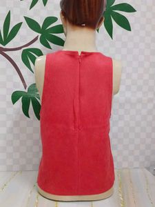 (300)Coral Sleeveless Top