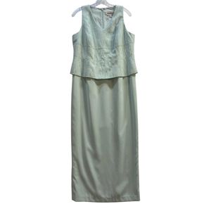 Elegant Beaded Peplum Gown