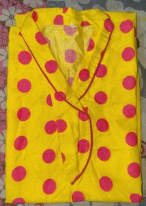 Yellow Polka Dot Kurti