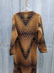 Embroidered  wool Brown Kurti set