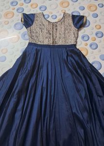 Elegant Navy Blue Ethnic Gown