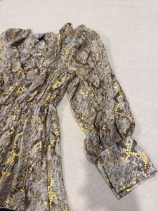 Sheer Snake Print Tunic Top