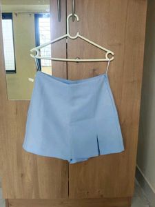 Sky Blue Skort with side slit