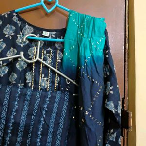 Stylish Blue Kurta Set with Dupatta