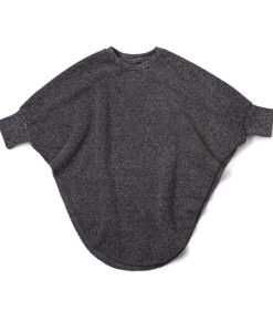Cozy Gray Batwing Sleeve Sweater