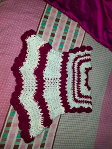 Kids Crochet Winter Dres Vibrant Rainbow Gi