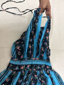 Boho Floral Halter Neck Dress