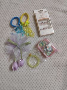 Kids Hair Accessories & Nails Set