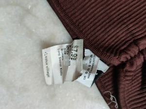 ZARA Brown Ruched Long Sleeve Top!
