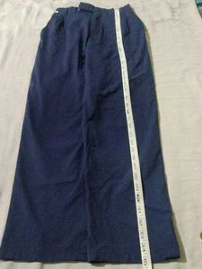Navy Blue Wide Leg Pants