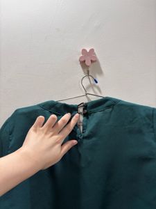 Title: Stylish Teal Green Flared Sleeve