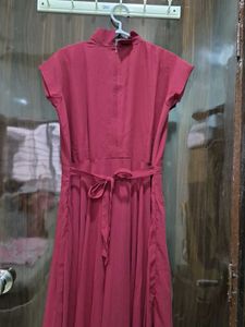 Elegant Maroon Maxi Dress