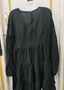 Flowy Black Tiered Maxi Dress